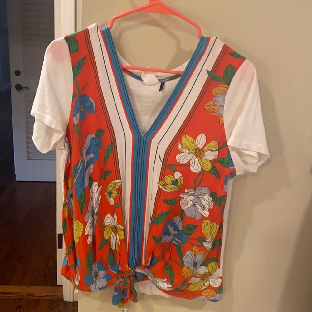 Fun, colorful Anthropologie cotton shirt.